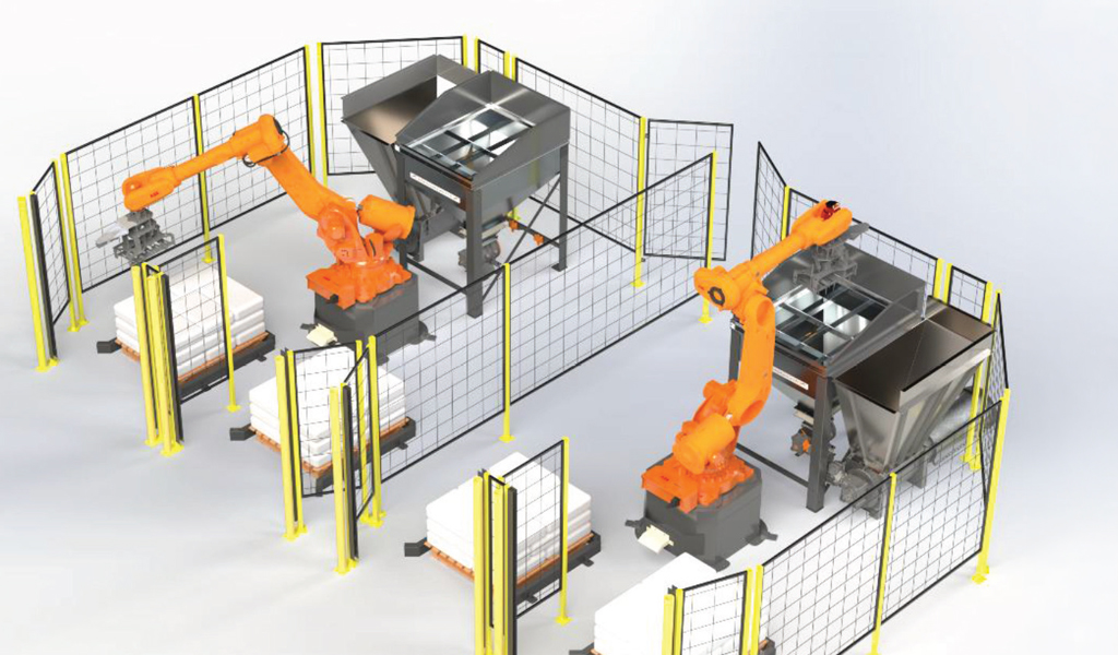 ENDMAKSAN Robot Kol Torba Kesme ve Boşaltma Sistemi